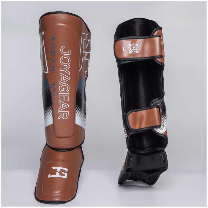 De Joyagear  Evolution Pro  scheenbeschermers - Bruin -Wit