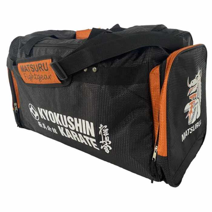 Matsuru Hong Ming Kyokushin Sporttas Zwart - Oranje - Klein
