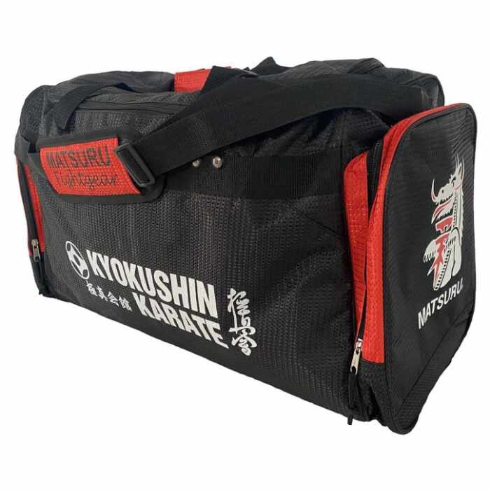 Matsuru Hong Ming Kyokushin Sporttas Zwart - Rood - Klein