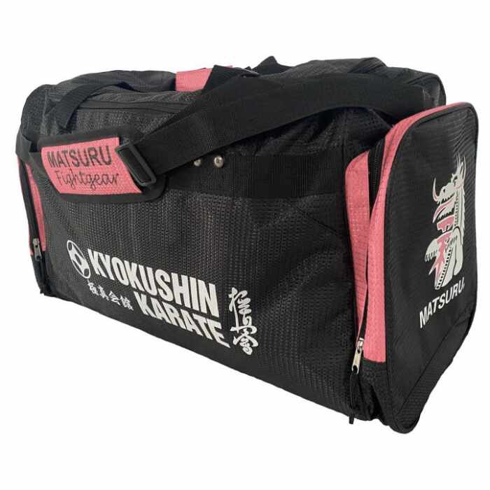 Matsuru Hong Ming Kyokushin Sporttas Zwart - Roze - Groot