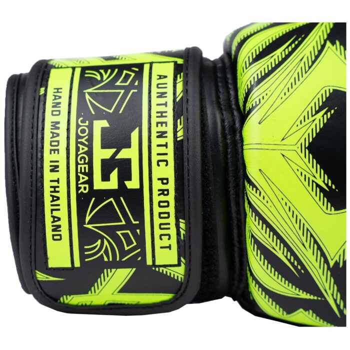 Joya Nak Muay - Bokshandschoenen Leer - Zwart / Lime