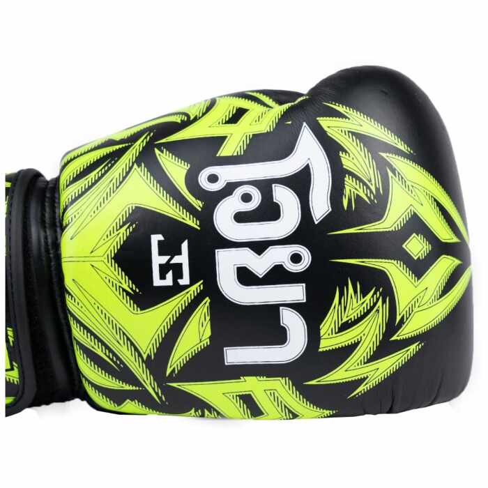 Joya Nak Muay - Bokshandschoenen Leer - Zwart / Lime