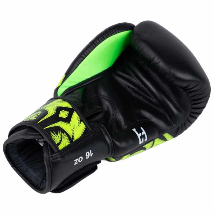 Joya Nak Muay - Bokshandschoenen Leer - Zwart / Lime
