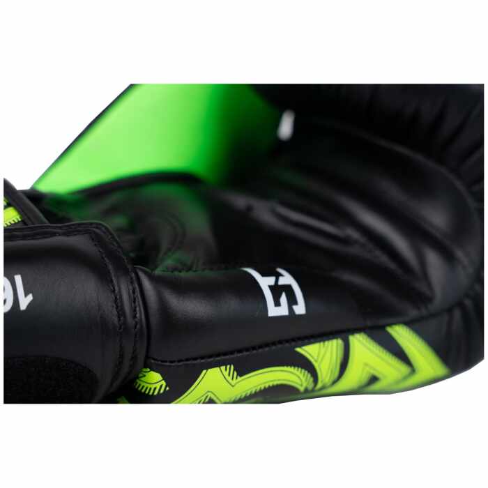 Joya Nak Muay - Bokshandschoenen Leer - Zwart / Lime