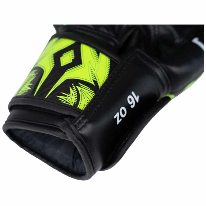 Joya Nak Muay - Bokshandschoenen Leer - Zwart / Lime
