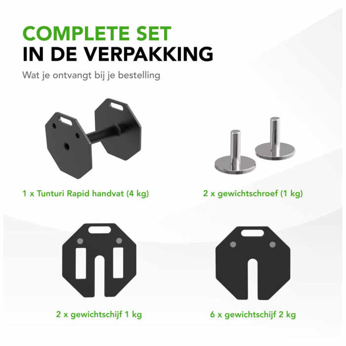 Tunturi Rapid Adjustable Dumbbell Set, 20kg, per piece