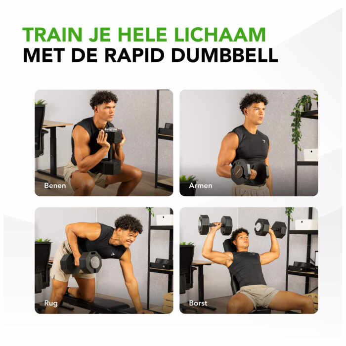 Tunturi Rapid Adjustable Dumbbell Set, 20kg, per piece