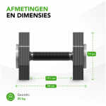 Tunturi Rapid Adjustable Dumbbell Set, 20kg, per piece