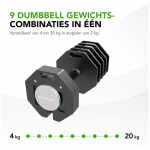 Tunturi Rapid Adjustable Dumbbell Set, 20kg, per piece
