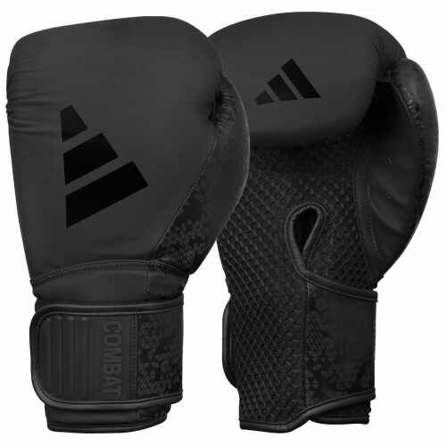 Adidas Combat 50 Bokshandschoenen - Kunstleer - Zwart/Zwart