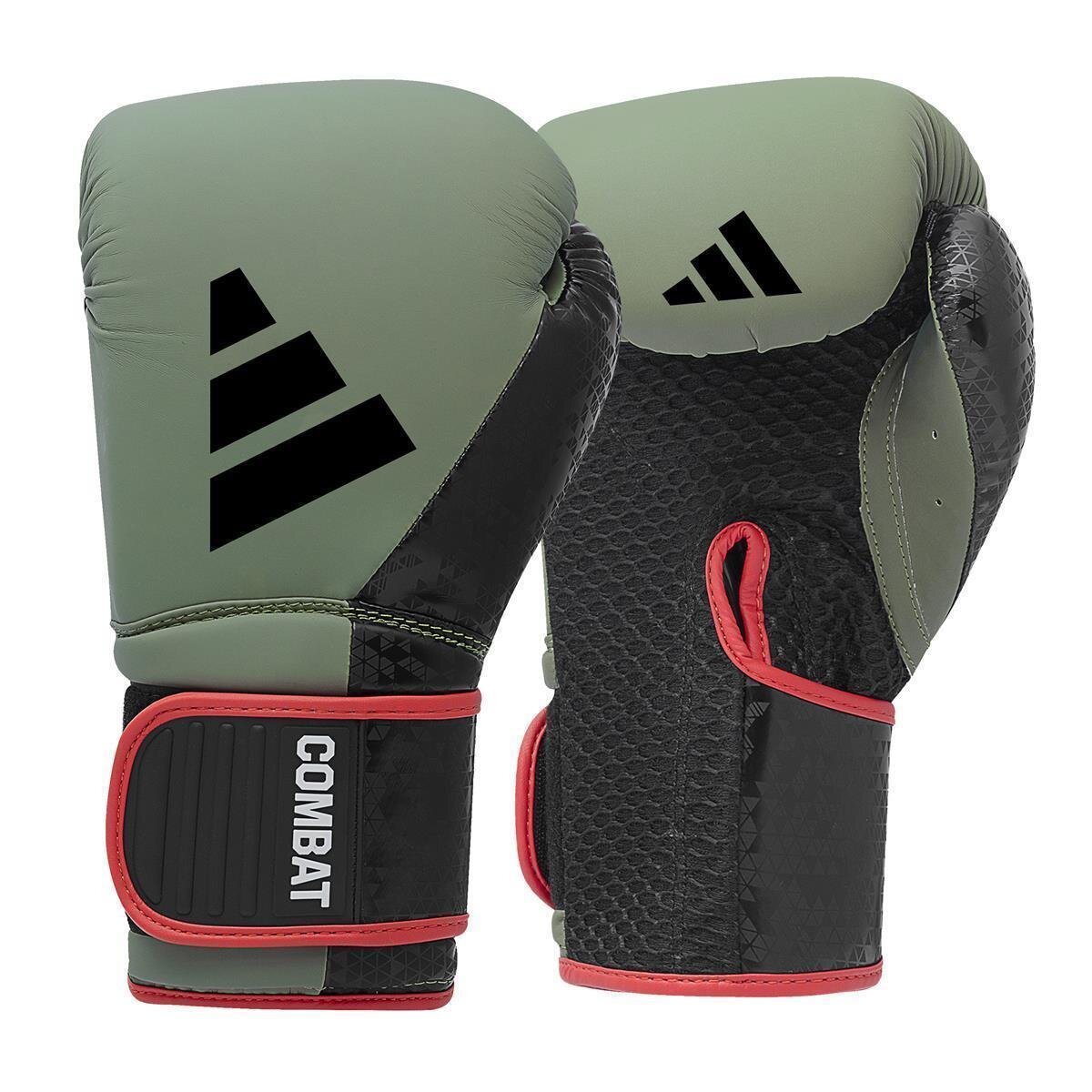 Adidas Combat 50 Bokshandschoenen - Kunstleer - Groen/Zwart