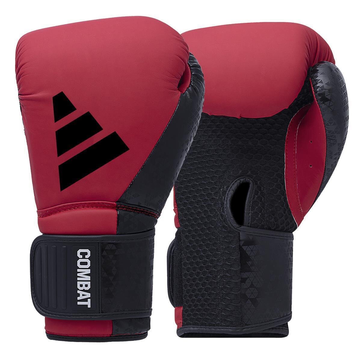 Adidas Combat 50 Bokshandschoenen - Kunstleer - Rood/Zwart