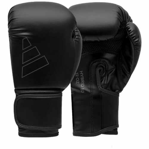 Adidas Hybrid 80 Bokshandschoenen - Kunstleer - Zwart/Zwart