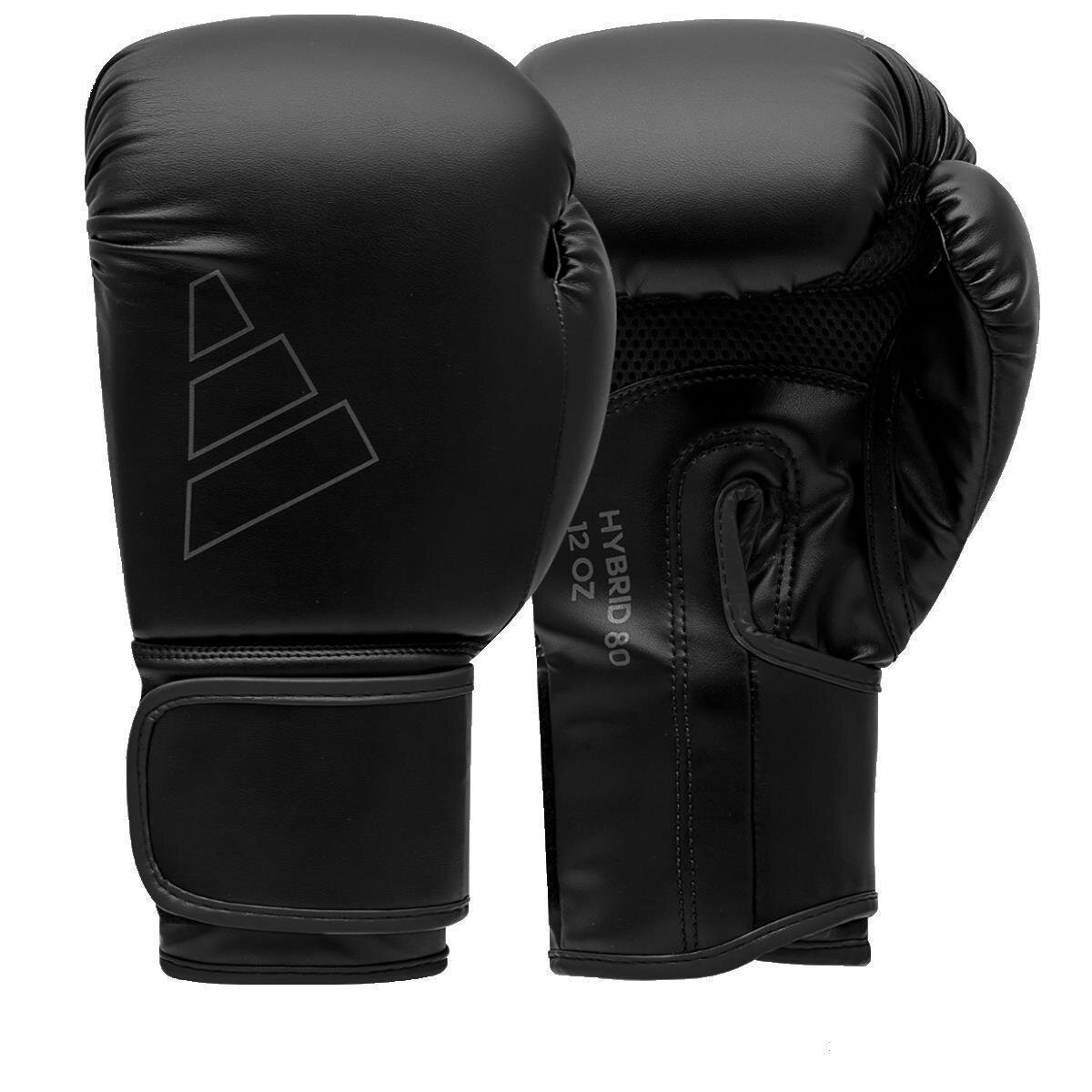 Adidas Hybrid 80 Bokshandschoenen - Kunstleer - Zwart/Zwart