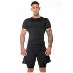 Joya Rashguard Korte Mouw - Zwart/Zwart