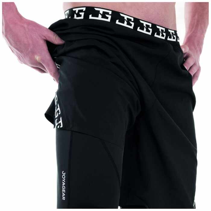 2-1 kort met lange legging - Zwart/Wit