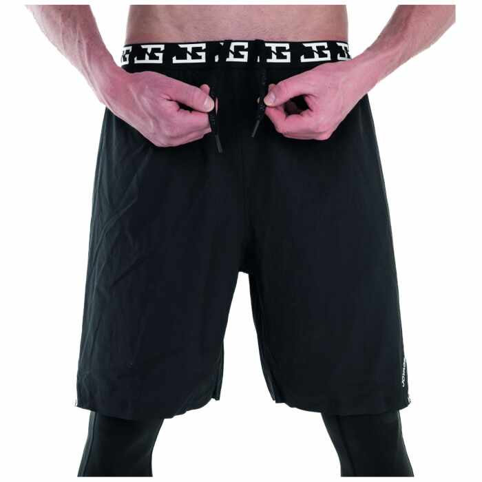 2-1 kort met lange legging - Zwart/Wit