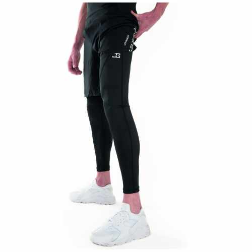 2-1 kort met lange legging - Zwart/Wit