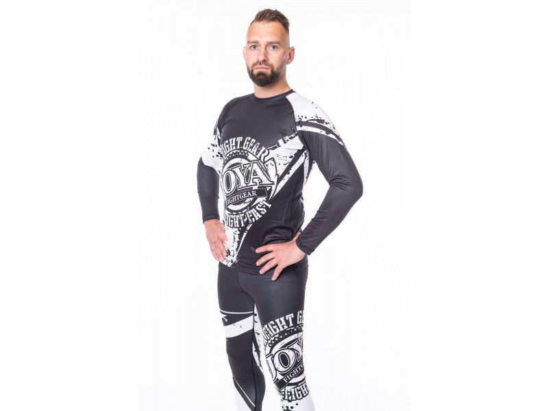 Joya Predator Rashguard Full Sleeve - BLK/WHT