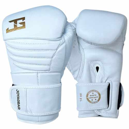 Joya Falcon Bokshandschoenen Leer - Wit/Goud