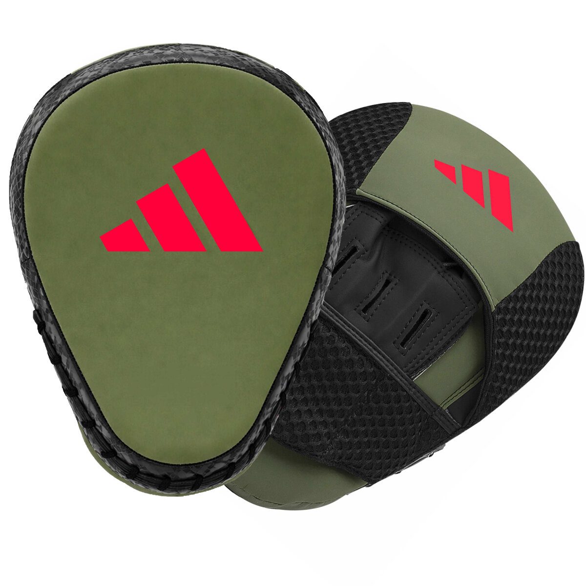 Adidas Combat 50 Focus Pads Olijfgroen/Rood - Jokasport.nl