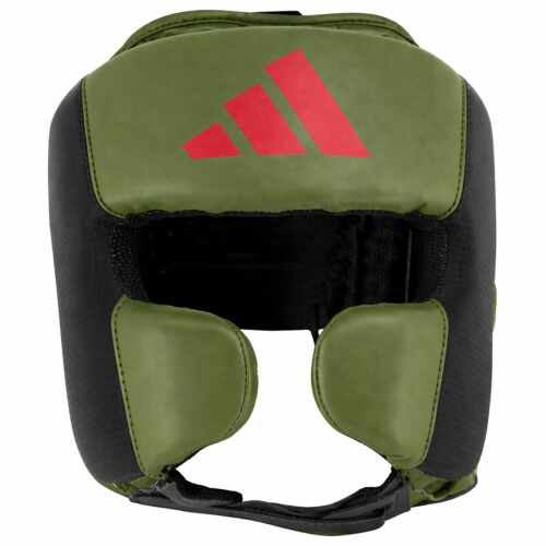 Adidas Power 50 Hoofdbeschermer Olijfgroen/Rood - Jokasport.nl