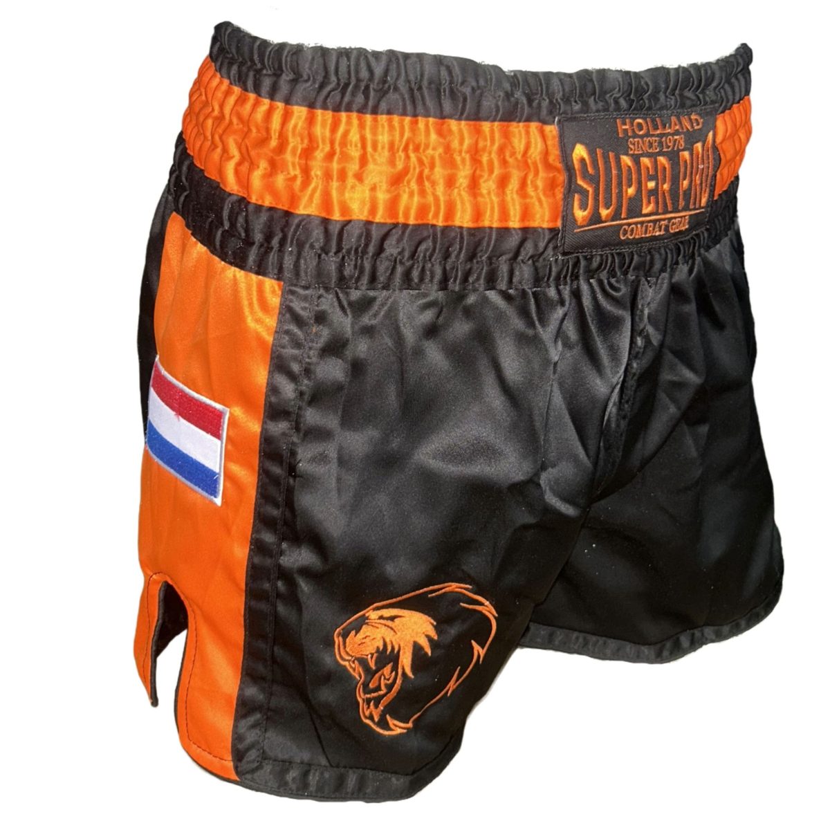 Super Pro Nations Holland Kickboks Broekje Zwart/Oranje